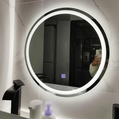 China Illuminated Multifunctional Wall Mounted Touch Screen Bathroom Mirror No Fog Bathroom Mirror for sale