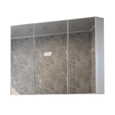 China Waterproof spacious aluminum alloy bathroom mirror cabinet suitable for bathroom use for sale