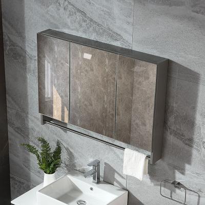 China Hotel Apartment Bathroom Waterproof Good Quality Nordic Contemporary Stainless Steel Mirror Cabinet for sale