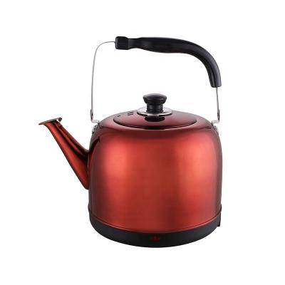 China 360 Degree Stainless Steel Scarlet Rotation Base Electric Kettle Kitchen Appliances With Wooden Handle Illuminating Electric Kettle for sale