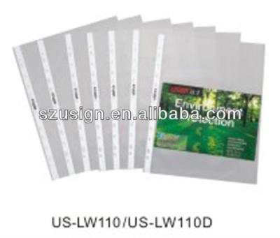 China US-LW110-C PP 11 Holes Size Bag Sheet Protector 0.05mm for sale