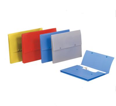 China Instant Size Plastic Envelope PP US-F405 Office A4/FC Button Folder Bag Document Folder Bag With Expanding Document Storage Organizer for sale