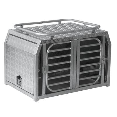 China New Design Wholesale Diamond Deluxe Aluminum Dog Cage Kennel Dog Carrier Aluminum Box for sale