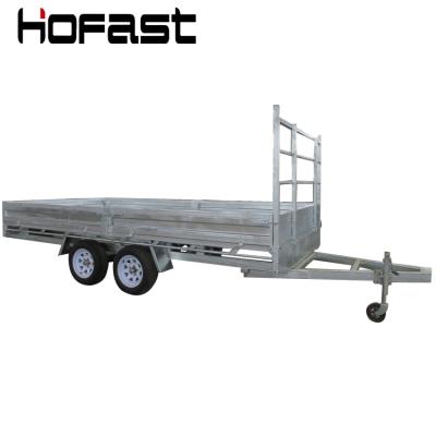 China Car Trailer Galvanized Flatbed Tandem Safe Duty Trailer for sale