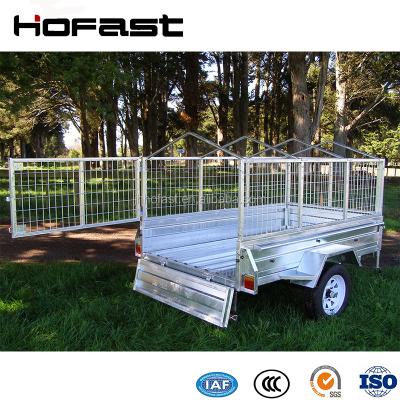 China Car Trailer 7*4FT Cage Truck Caravan Trailer for sale