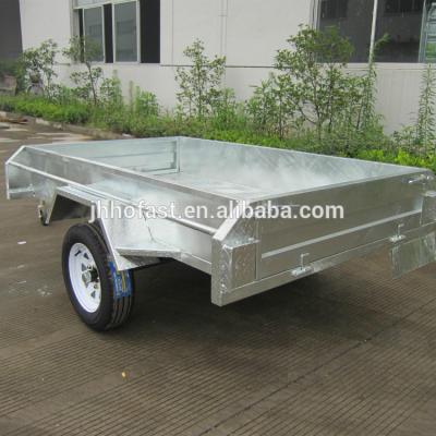 China Welded Truck Trailer 7x4 Full Box Trailer for sale