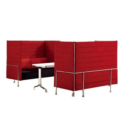 China Two Seater Modular Sofa , Fabric Office Sofa Set With Metal Chromed Legs for sale