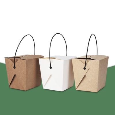 China 26oz Disposable Biodegradable Kraft Paper Portable Bowl For Food Take Out Food Container for sale