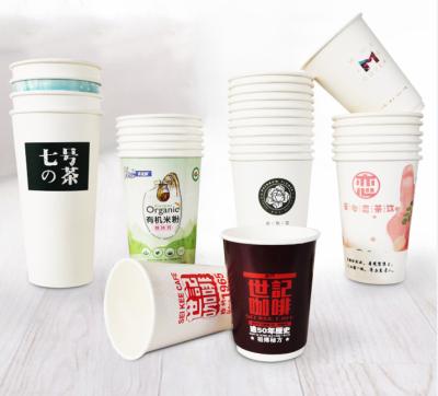 China Disposable Paper Cup Single Wall Eco-friendly Material Disposable Paper Bucket for Hot and Cold Drinks Food Packaging Takeout Paper Cup for sale