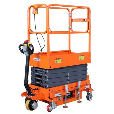 China Indoor Push Around Hydraulic Mini Scissor Lift Compact Design for sale