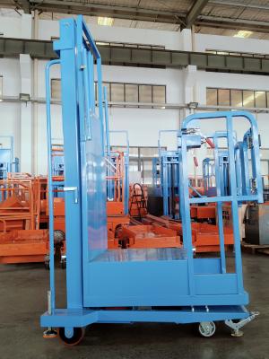 China Gemakkelijk te verplaatsen Semi Electric Aerial Stock Picker Lift Met Bule Color Te koop