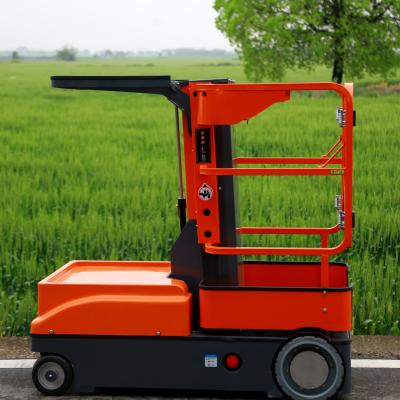 China All-Electric Stock Picker Vertical Mast Lifts With Variety Of Safety Functions for sale