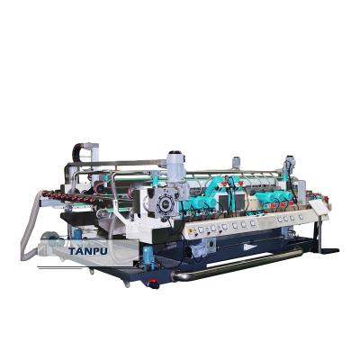 China Small PLC Stores Building Material Automatic Control Double Glass Edging Polish Edger Machine Selling Best for sale