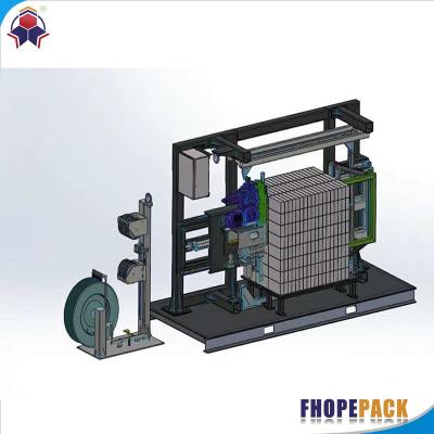 China CLOTHING Customized Low Cost Automatic Wrapping Strapping Machine For Brick for sale