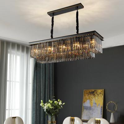 China Modern Luxury Gold Crystal Chandelier Ceiling Lamps Black Smoke Gray For Room Indoor for sale