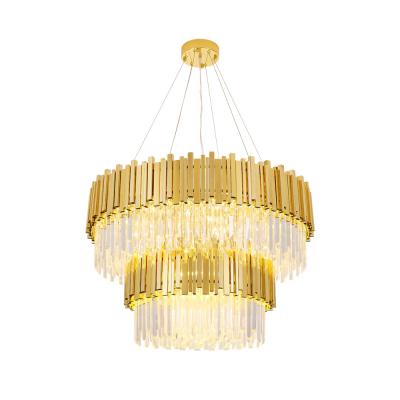 China Nordic Luxury Decorative Modern Chandelier Crystal Pendant Light For Modern Gold Hotel for sale