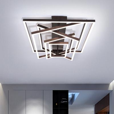 China Aluminum Adjustable Ceiling Lamp Living Room Ceiling Lights Outdoor Mounted Acrylic Bedroom Chandelier for sale