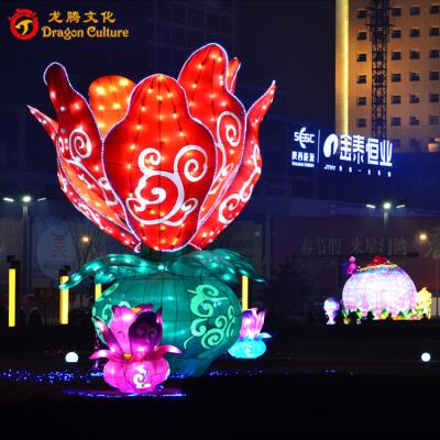 China Appealing Appealing New Attractive Popular Custom Design Hand Made Professional Silk Lotus Lanterns for sale