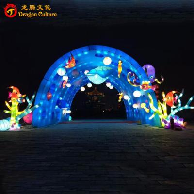 China Marine Animal Tunnel Decorative Folk China Festival Holiday Decoration Holiday Marine Lantern for sale