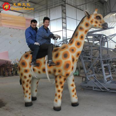 China Theme Park Kids Games Riding Animatronic Walking Deer for sale