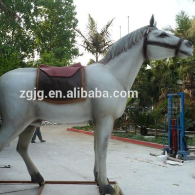 China Outdoor and Indoor Outdoor Playground Animals Outdoor Playground Fiberglass Life Size Horses for sale