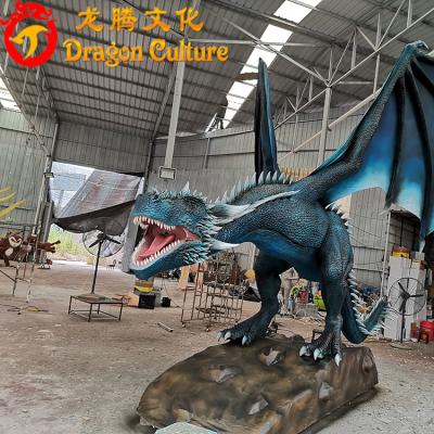 China Outdoor Decorative Life Size Animatronic Dragon Party Amusement Park Ice for sale