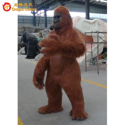 China Custom Made Gorilla Animal Theme/Amusement Park Theme/Life Size Gorilla Animatronic Costume Amusement Park for sale