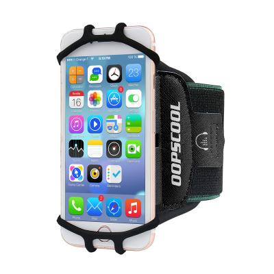 China The New Gym Outdoor Sports Night Shockproof Recycling Pulsating Running Arm Band Leads Silicone Armband Mobile Phone Holders for sale