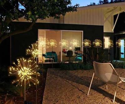 China Med New Solar Starburst Garden Decoration Light IP65 Starburst Waterproof Stake Firework Lights Outdoor LED Landscape Lights for sale