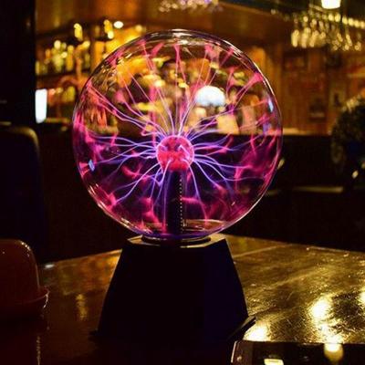 China Chinese factory novelty round magic plasma ball 6 inch plasma light plasma globe glass lamp for decoration and party for sale