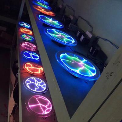 China Chinese Manufacture Round Voice-activated Ion Flash Disk 6 Inch Plasma Electric Dish Disk Lightning Luminous Disk For Decoration for sale