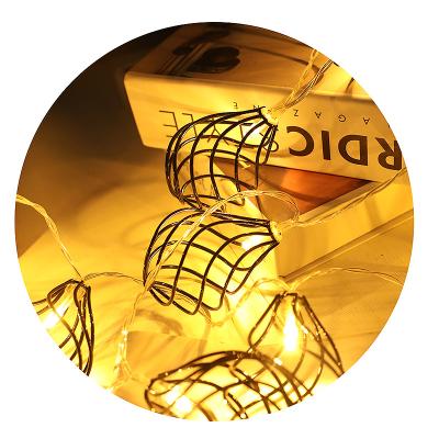 China Amazon Hot Sale Modern 10 Led String Light Electric Powered Led Metal String Light For Decor for sale