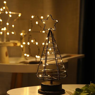 China Modern European Hot Sale Metal 3D Christmas Tree Star Top Billiard Dabric Table UV Light for sale