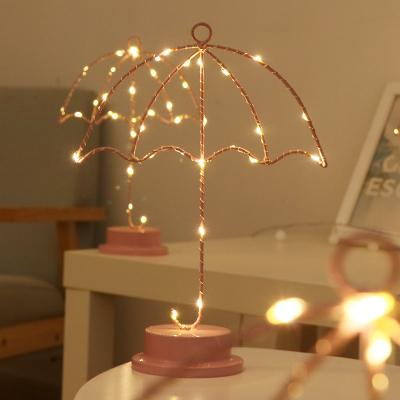 China Modern Stock Umbrella Factory Table Lamp LED Decorative Night Lights For Home Decor for sale