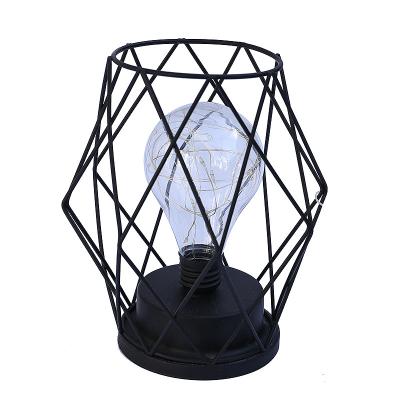 China Sinoglory Retro Modern Creative Metal Iron Opens Table Lamp Wrought Iron Night Light For Decor for sale