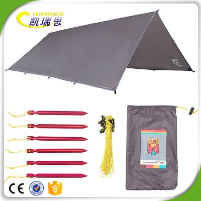 China Hot Sale New Design Factory Made Waterproof Nylon Tarpaulin Camping Equipment 3 - 4 Person Outdoor Tent Camping Rain Cover Customized for sale