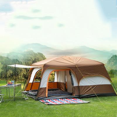 China 8-10person Large Camping Tent Extended Type Multi-person Group Outdoor Glamping Tents for sale