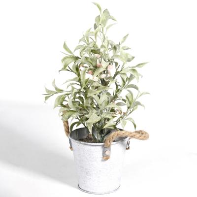 China High Simulation Fake Daphnes Plants Potted Artificial Flower Floor Greenery Decorative Bonsai For Chefs And Gardens Home Kitchen for sale