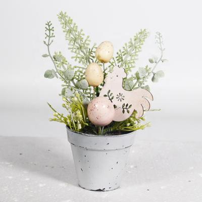 China Artificial Plastic Egg Green Leaves Easter Branches Natural Products Decoration for sale