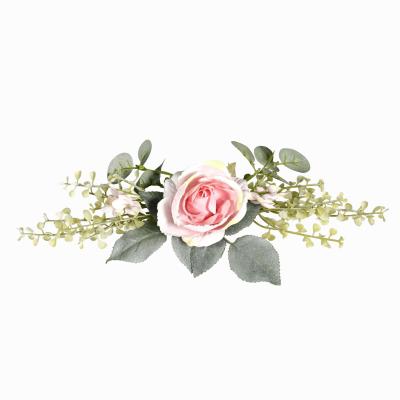 China Waterproof Plant Artificial Rattan Flower Rose Key Horns Wedding Hotel Decorated for sale