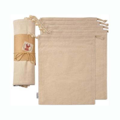 China Organic Gift Bag Large Cotton Product Bags And Muslin Reusable Drawstring Bag for sale