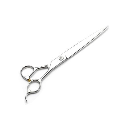 China Professional High Quality Dog Grooming Scissors 7.5 Inch Straight Pet Stainless Steel Scissors for sale