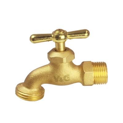 China Modern NPT 1/2 MIP Butterfly Handle CSA Certified Bibcock Wall Mounted Brass Valve for sale