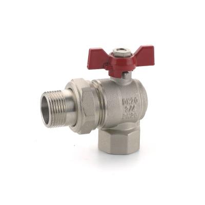 China 3/4 Inch General Union Handle Stainless Steel Brass Angle Ball Valve Drawing for sale