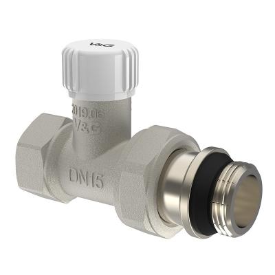 China General Brass Automatic Thermostatic Straight Valve Water Mixer 1/2in-3/4in Radiator Valve for sale