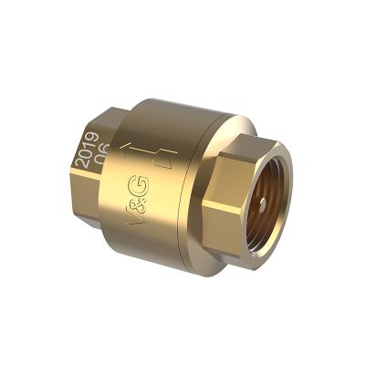 China One Way Vertical Brass Core Check Valve 1/2in-2in General Inner Thread Spring Type Check Valve for sale