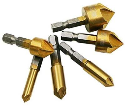 China For Soft and Hardwood Countersink Drill Bit Set With 82 Degree Center Countersink Bit For Wood Quick Change Bit 6mm for sale