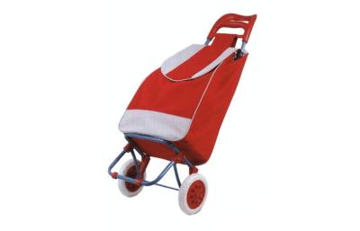 China Heat printing large recyclable wheeled vegetable shopping cart bags for sale