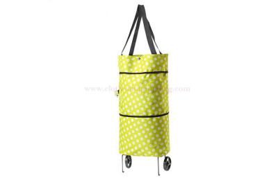 China Portable waterproof 1680D Oxford foldable trolley shopping bag for olders for sale