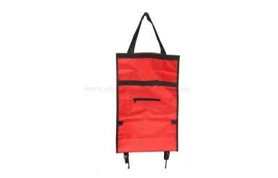 China Personalized foldable trolley wheeled shopping bag with two wheels for sale